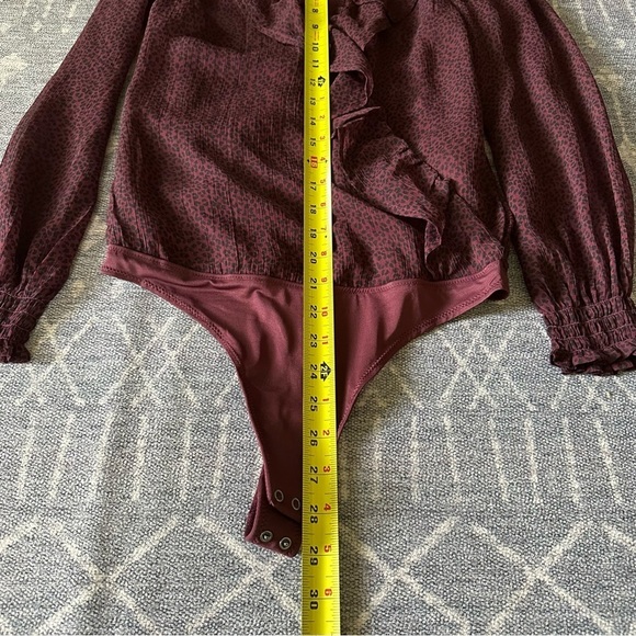 NWT Abercrombie & Fitch Long Sleeve Leopard Bodysuit - Picture 5 of 7